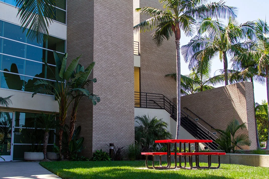 Corporate Park Irvine office courtyard and entry landscaping - Chase Merritt