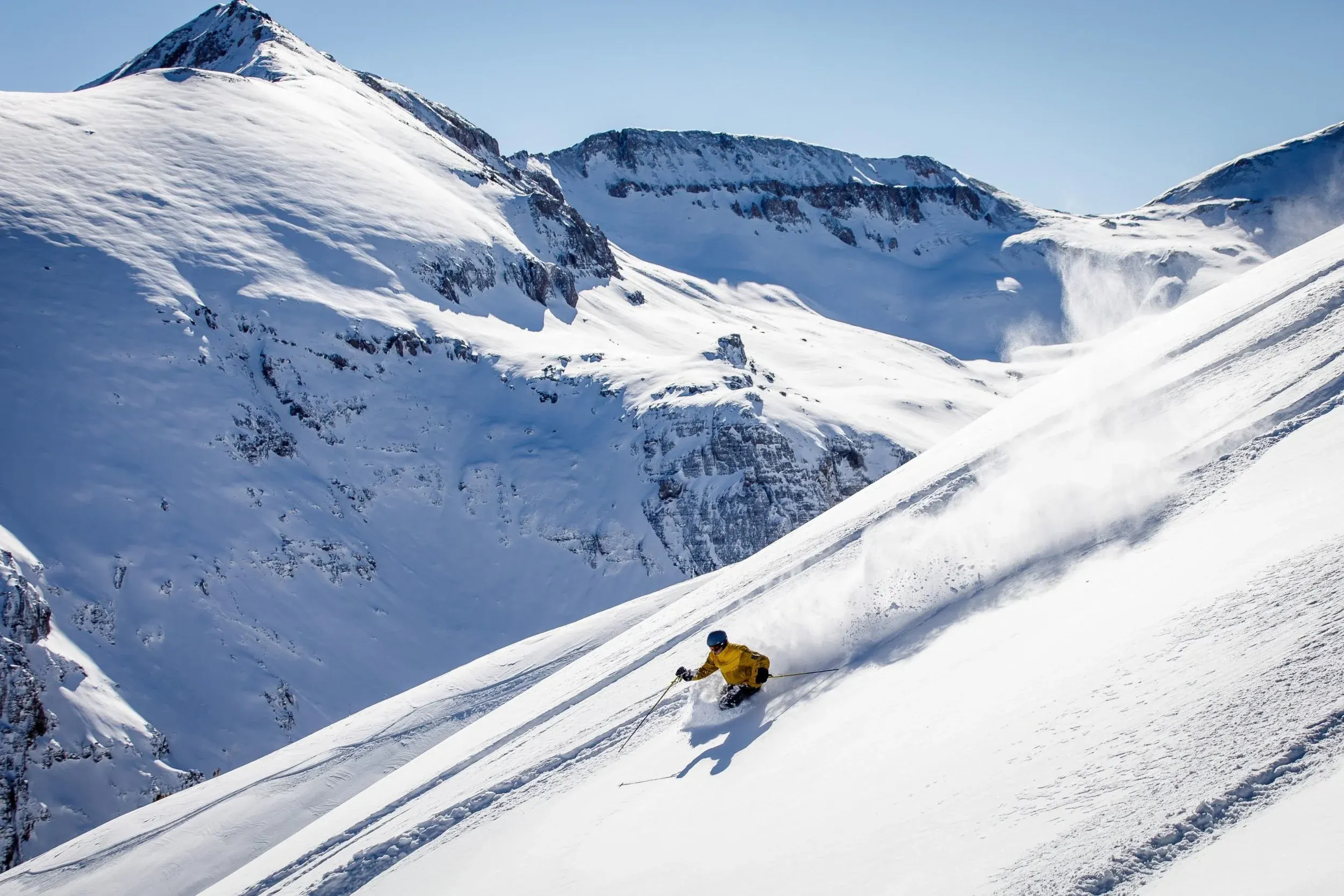 Fresh powder skiing in Telluride